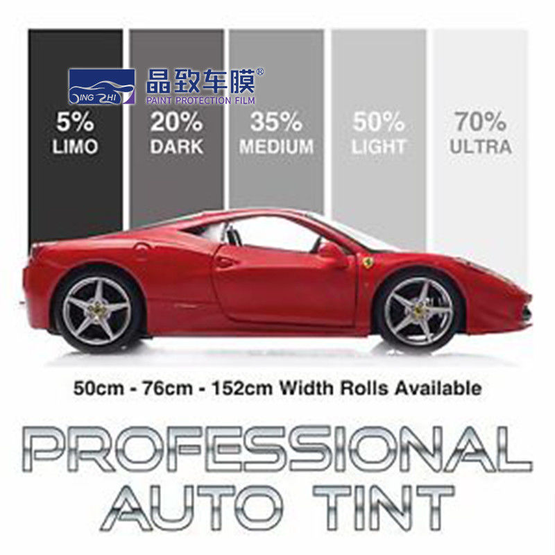 OEM ODM Windscherm Tint Film Anti Shatter Multicolor Verwijderbaar