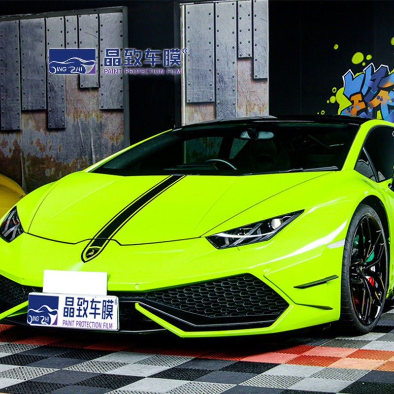 RoHS 3D Carbon PET Vinyl Film Witte Kleur Avondmaal Glans Blauwe Vezel