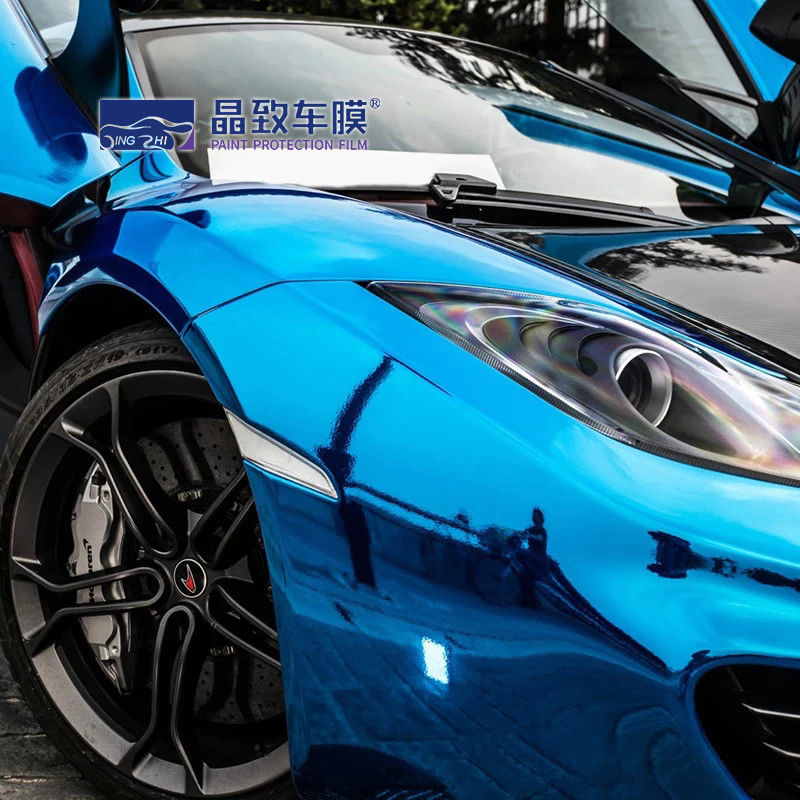 Chrome-Vinyl de Filmppf pvc Materiële Rose Gold Blue Color van het Autohuisdier