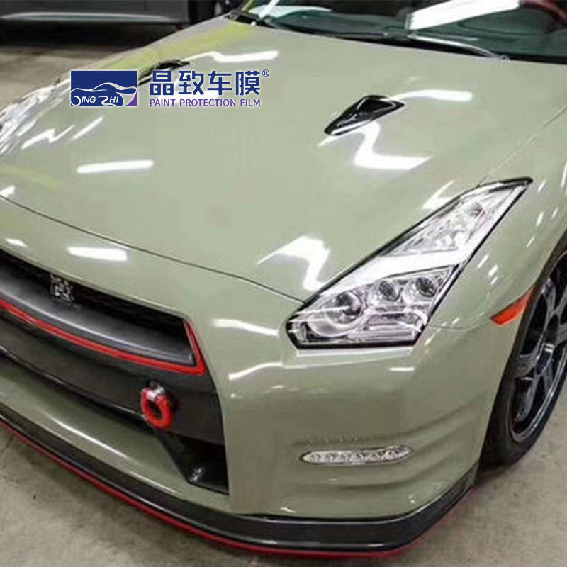 WRAPMASTER ROHS Certificaat Autosticker Luchtbelvrije autofolie Clear Protection Khaki Green Car Wrapping
