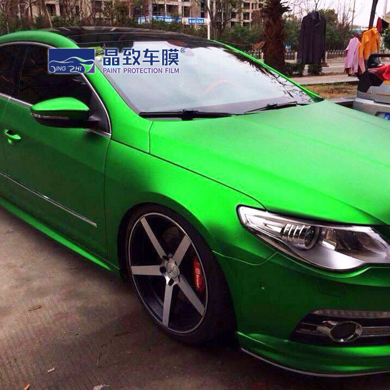1.52X18M Super Glossy Metallic Vinylomslag van de Middernacht de Groene Auto voor Auto Geheel Lichaam