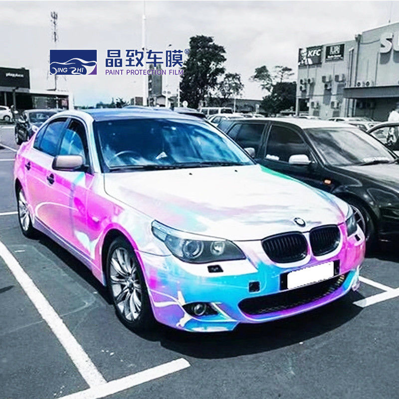 Chrome Vinyl Color Paint Protection Film Wrap Rainbow Color Anti Scratch