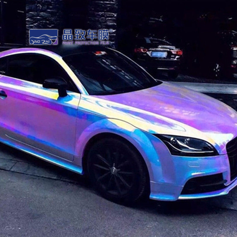 Chrome Vinyl Color Paint Protection Film Wrap Rainbow Color Anti Scratch
