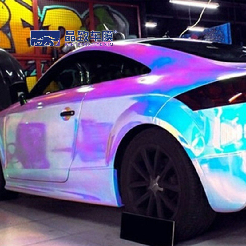 Chrome Vinyl Color Paint Protection Film Wrap Rainbow Color Anti Scratch