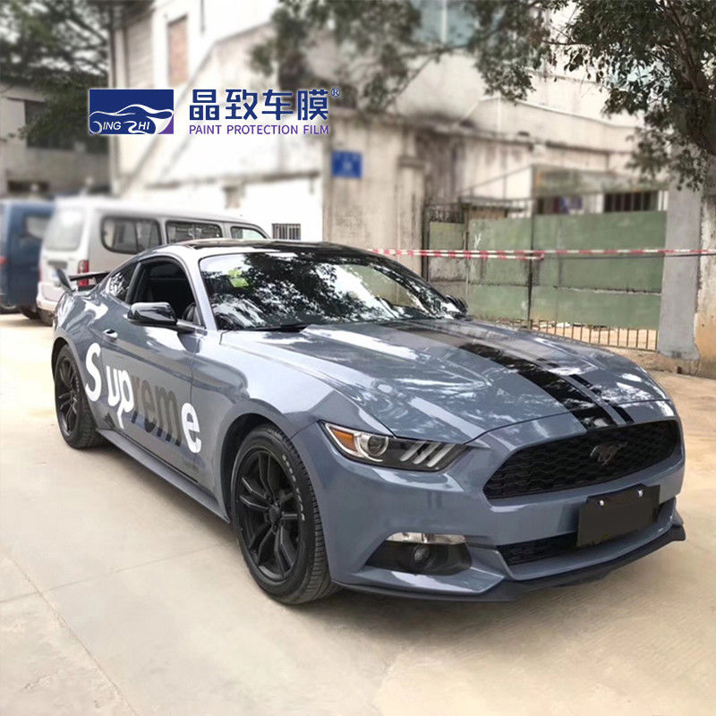 1.52x18M Auto Coloured Paint Protection Film Glossy Stone Grey Zelfklevend