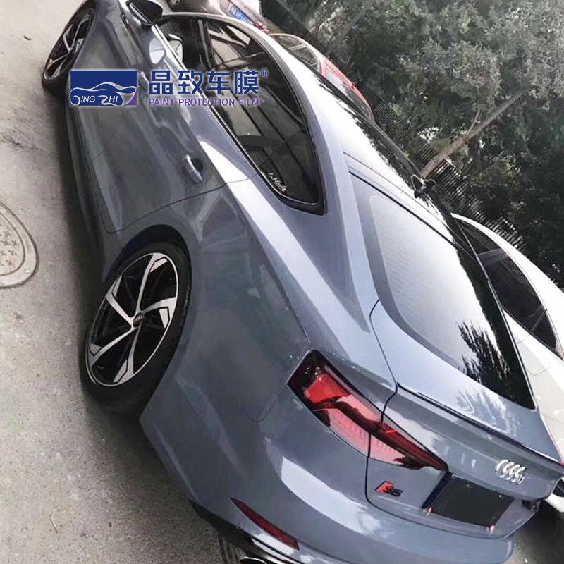 1.52x18M Auto Coloured Paint Protection Film Glossy Stone Grey Zelfklevend